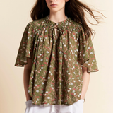 Karen Walker Agnes Blouse - Olive Multi