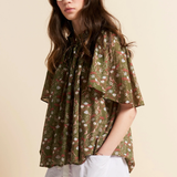 Karen Walker Agnes Blouse - Olive Multi