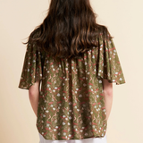Karen Walker Agnes Blouse - Olive Multi