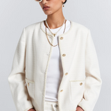 Karen Walker Boucle Jacket - Cream
