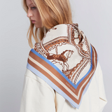 Karen Walker Carousel Classic Silk Scarf - Cream Multi