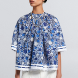 Karen Walker Field Blouse - Blue Multi