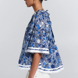 Karen Walker Field Blouse - Blue Multi