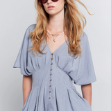 Karen Walker Florence Top - Steel Blue