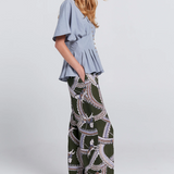 Karen Walker Frontier Trousers - Olive Multi