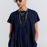 Karen Walker Furrow Sleeveless Shirt - Navy