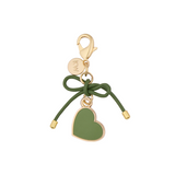 Karen Walker Heart Charm - Gold/Green