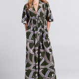 Karen Walker Jamboree Dress - Multi Olive