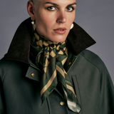 Karen Walker Monogram Large Check Classic Scarf - Tan Multi