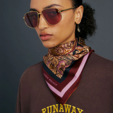 Karen Walker Paisley Classic Silk Scarf - Burgundy Multi