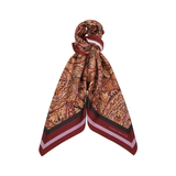 Karen Walker Paisley Classic Silk Scarf - Burgundy Multi
