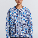 Karen Walker Quilted Drift Jacket - Blue Multi