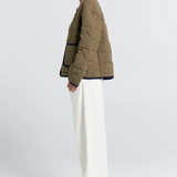 Karen Walker Quilted Drift Jacket - Khaki/Navy