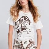 Karen Walker Runaway Carousel Organic T-shirt - Ecru/Mocha