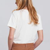 Karen Walker Runaway Carousel Organic T-shirt - Ecru/Tangerine