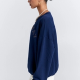 Karen Walker Runaway College Crewneck Sweatshirt - Navy