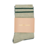 Karen Walker Runaway Embroidered Socks 2 Pack - Dark Green/Sage