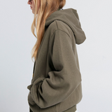 Karen Walker Runaway Girl Cropped Oversized Hoodie - Hunter Green
