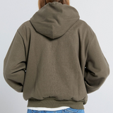 Karen Walker Runaway Girl Cropped Oversized Hoodie - Hunter Green