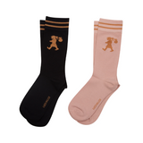 Karen Walker Runaway Girl Socks - Black/Pink