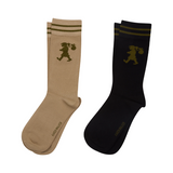 Karen Walker Runaway Girl Socks - Black/Seasame