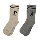 Karen Walker Runaway Girl Socks - Natural/Grey/Black