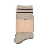 Karen Walker Runaway Girl Socks - Natural/Grey/Black