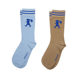 Karen Walker Runaway Girl Socks - Sky Blue/Seasame