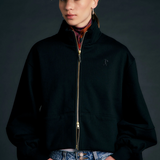 Karen Walker Runaway Zip Front Sweatshirt - Black