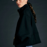Karen Walker Runaway Zip Front Sweatshirt - Black