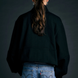 Karen Walker Runaway Zip Front Sweatshirt - Black
