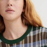 Kowtow Chequered Tee - Forest