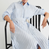 Kowtow Elementary Dress - Cloud Stripe