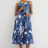 Kowtow Midnight Dress - Cyanotype Floral