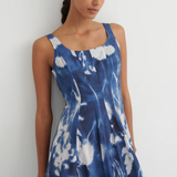 Kowtow Midnight Dress - Cyanotype Floral