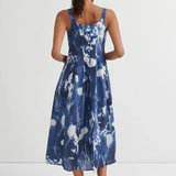 Kowtow Midnight Dress - Cyanotype Floral