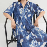 Kowtow Nigella Dress - Cyanotype Floral