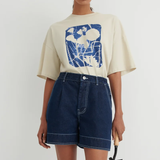 Kowtow Outline Shorts - Indigo Denim
