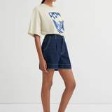 Kowtow Outline Shorts - Indigo Denim