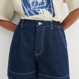 Kowtow Outline Shorts - Indigo Denim