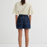 Kowtow Outline Shorts - Indigo Denim