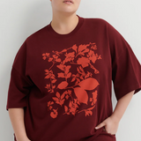 Kowtow Stencil Tee - Maroon