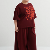 Kowtow Stencil Tee - Maroon