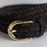 Koyu Belt Woven - Chocolate/Gold