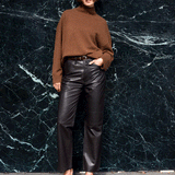 Koyu Leather Pants - Chocolate