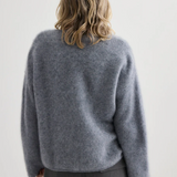 Laing Brushed Cashmere V-Neck - Flannel
