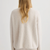 Laing Brushed Cashmere V-Neck - Oyster