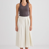 Laing Ellis Pleated Skirt - Cream