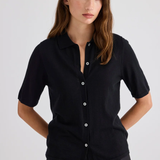 Laing Featherlight Cashmere Shirt - Black