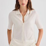Laing Featherlight Cashmere Shirt - Creme